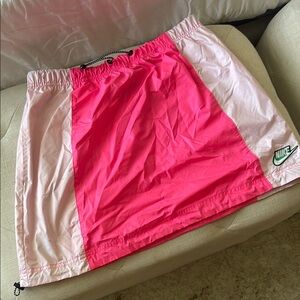 Nike Pink and White Skirt
